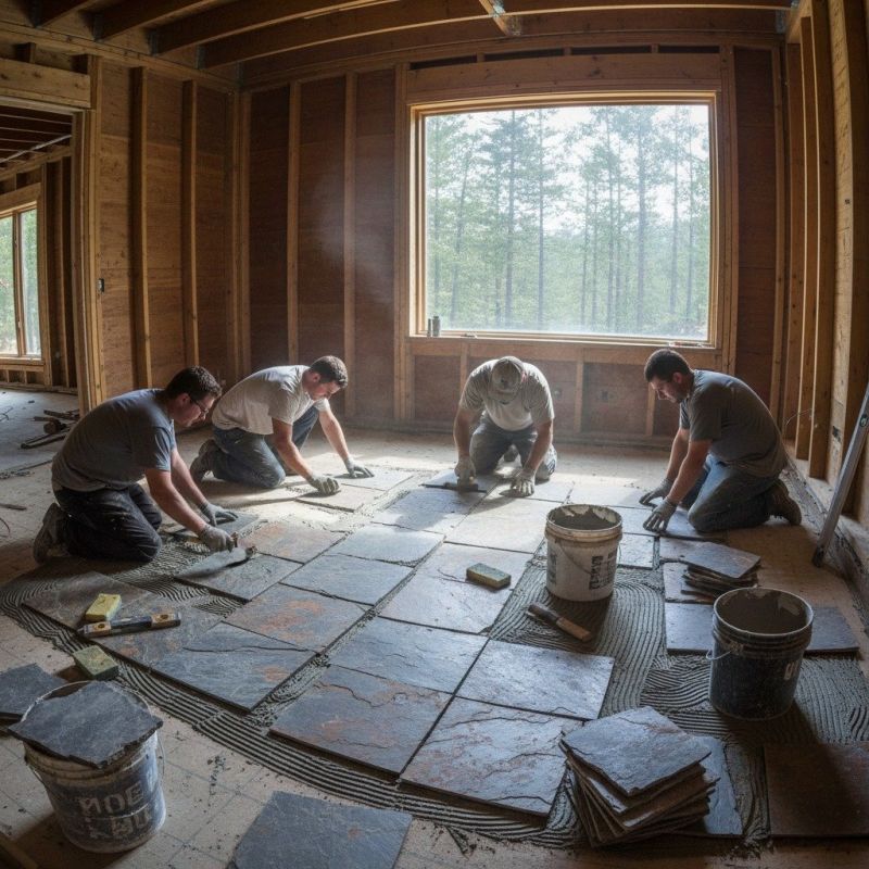 Stone Floor Installation in Olathe, KS