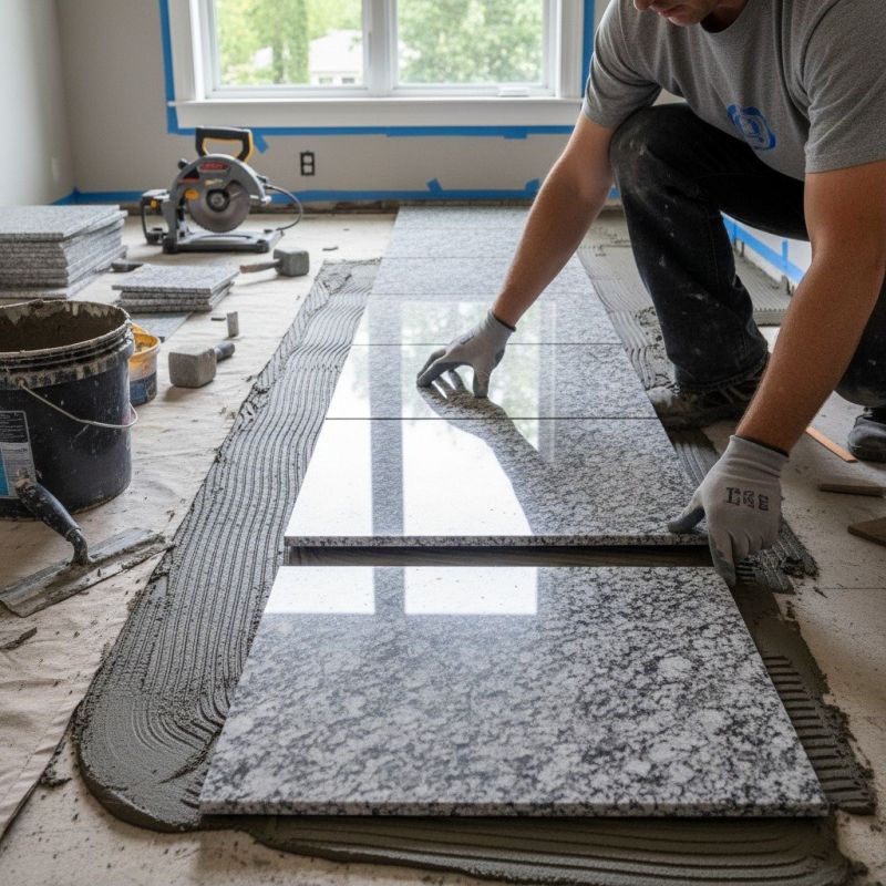 Stone Floor Installation in Olathe, KS