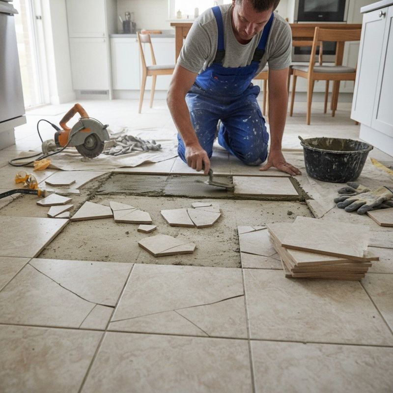 Local Broken Tile Replacement pros at work